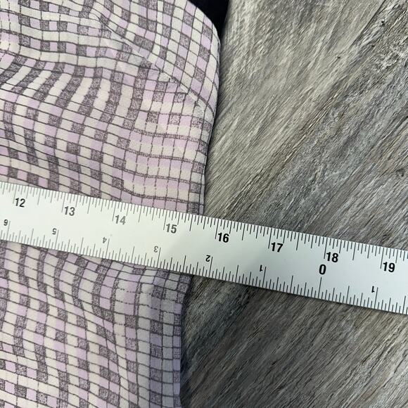 BCBGeneration Purple Plaid Black XS Cross Back Sheer Lined Cutout Maxi Dress NEW - Picture 6 of 8